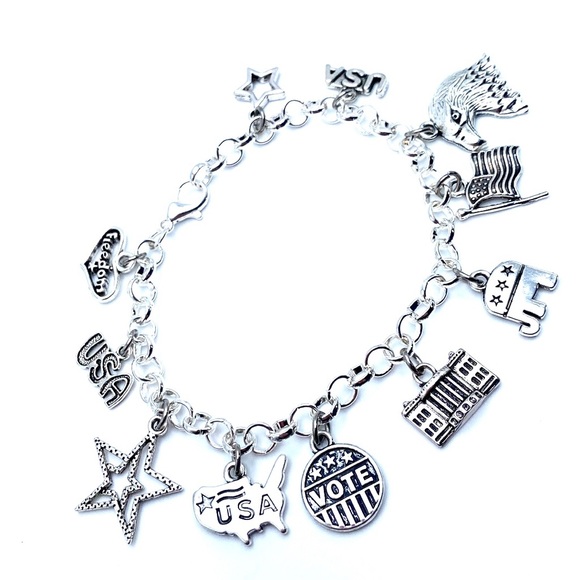 Vote Republican Charm Bracelet GOP Politics - Picture 3 of 5